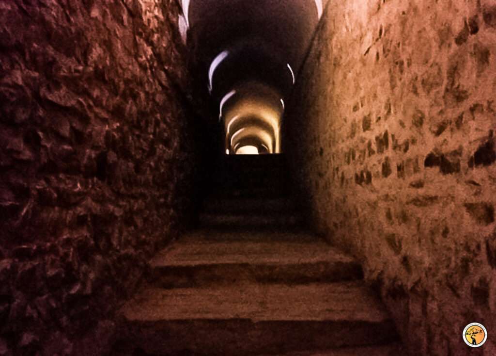 Inside view of tunnel from amer fort to jaigarh fort