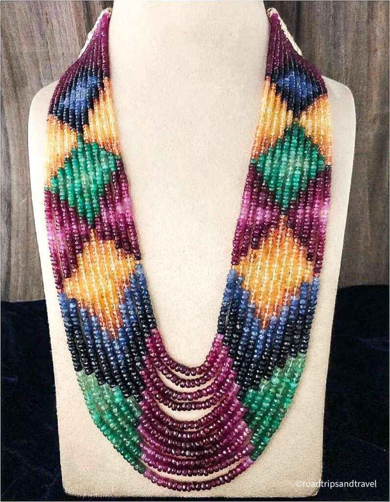 Multi colored bead necklace